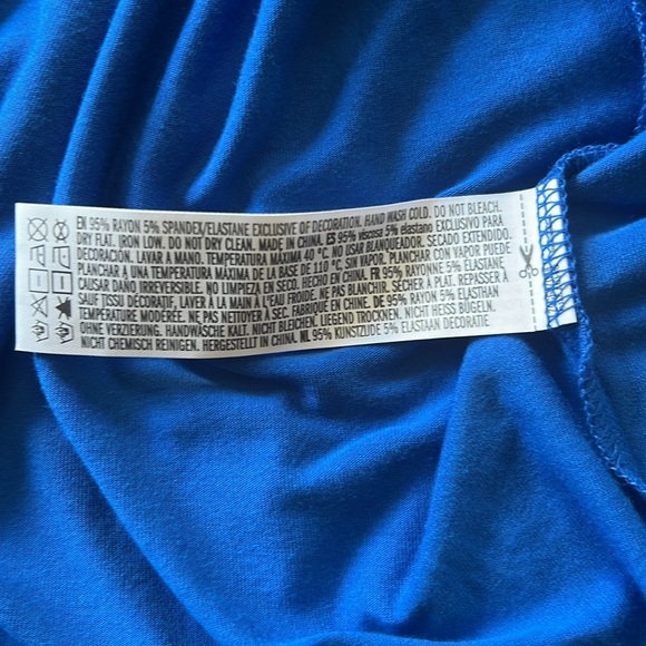 NWT Cannes France Blue and White Ringer Tee Shirt Forever Twenty One Plus Sz 2X - Picture 10 of 14